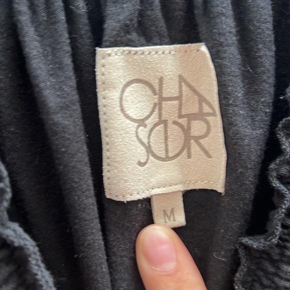 Chaser Black Ruffled Blouse Tank Top - Picture 4 of 4